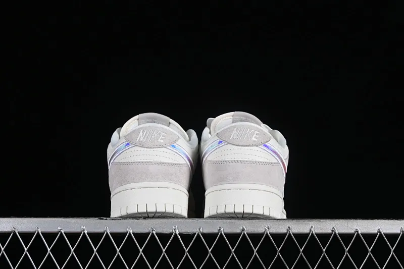 All categories Nk SB Dunk Series Nk SB Dunk Low low-top sneakers Nk Dunk Low "Iridescent Swoosh" beige gray rainbow SB low-top casual sneakers HF5074-133